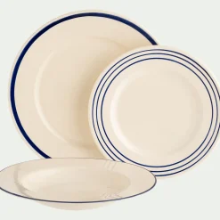 Assiette creuse en faïence D23,5cm - blanc