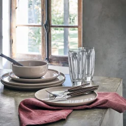 Assiette creuse en faïence D15cm - beige alpilles