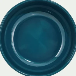 Assiette creuse en faïence D15cm - bleu figuerolles