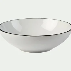 Assiette creuse en grès D18,5cm - blanc