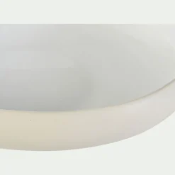 Assiette creuse en grès D20cm - blanc ventoux