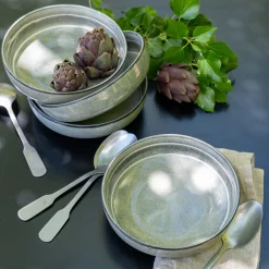 Assiette creuse en grès D17,5cm - bleu calaluna