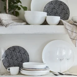 Assiette creuse en porcelaine D21cm - blanc