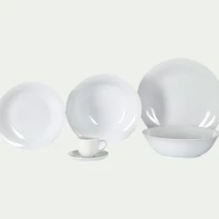 Assiette creuse en porcelaine de qualité hôtelière D23cm - blanc