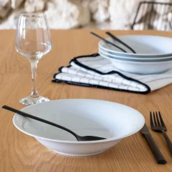 Assiette creuse en porcelaine de qualité hôtelière D23cm - blanc