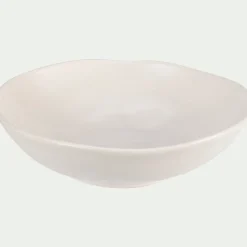 Assiette creuse ondulée en faïence D20cm - blanc ventoux