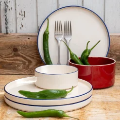 Assiette plate en céramique D26cm - blanc