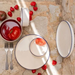 Assiette plate en céramique D26cm - blanc