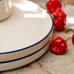 Assiette plate en céramique D26cm - blanc