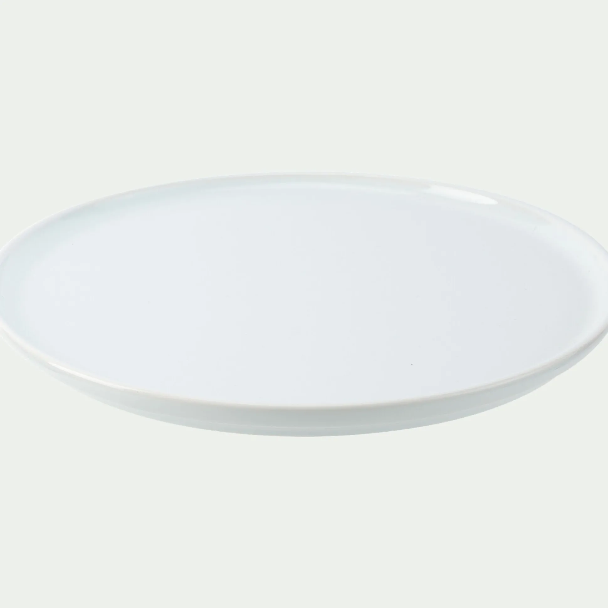 Assiette plate en faïence D28cm - blanc ventoux