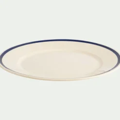 Assiette plate en faïence D27cm - blanc