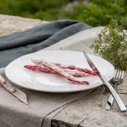 Assiette plate en faïence D26,5cm - blanc