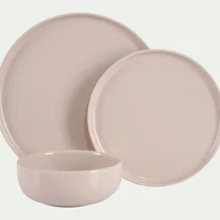Assiette plate en faïence D28cm - beige alpilles
