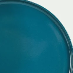 Assiette plate en faïence D28cm - bleu figuerolles