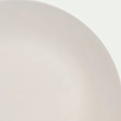 Assiette plate en faïence D26cm - blanc ventoux