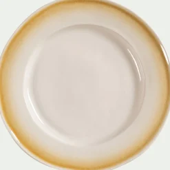 Assiette plate en grès D26,5cm - blanc