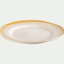 Assiette plate en grès D26,5cm - blanc