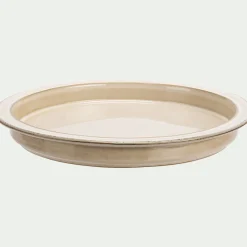 Assiette plate en grès D26cm - blanc ventoux