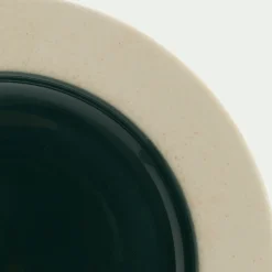 Assiette plate en grès D27,5cm - vert oyat