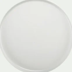 Assiette plate en porcelaine D26cm - blanc