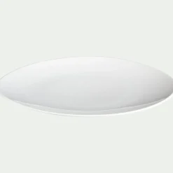 Assiette plate en porcelaine D28cm - blanc