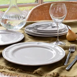 Assiette plate en porcelaine D26,8cm - blanc