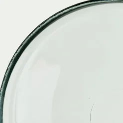Assiette plate en verre D25cm - transparent