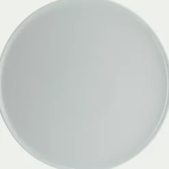 Assiette plate spirale en porcelaine D26cm - blanc