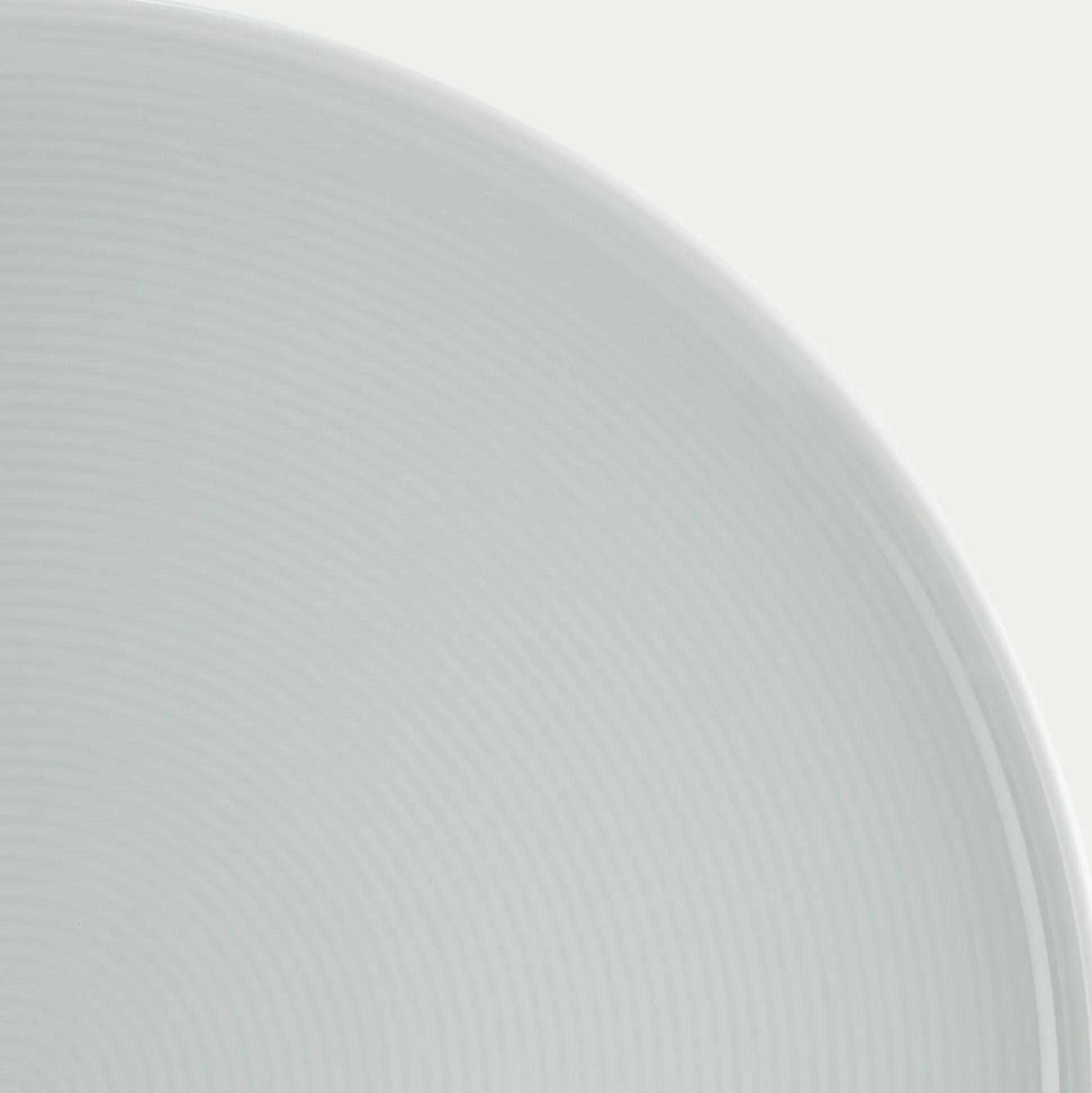 Assiette plate spirale en porcelaine D26cm - blanc