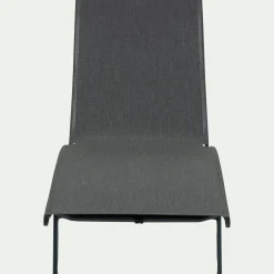 Bain de soleil en aluminium et textilène - noir