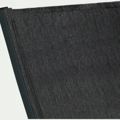Bain de soleil en aluminium et textilène - noir