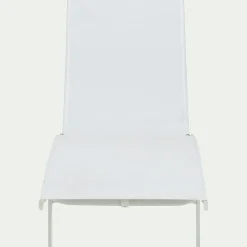 Bain de soleil en aluminium et textilène - blanc
