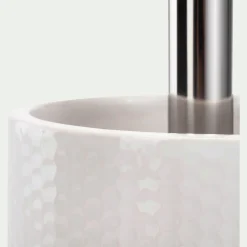 Balai et porte balai WC en céramique - blanc ventoux