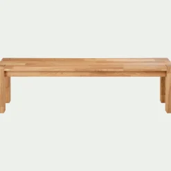 Banc en chêne massif huilé L160cm - bois clair