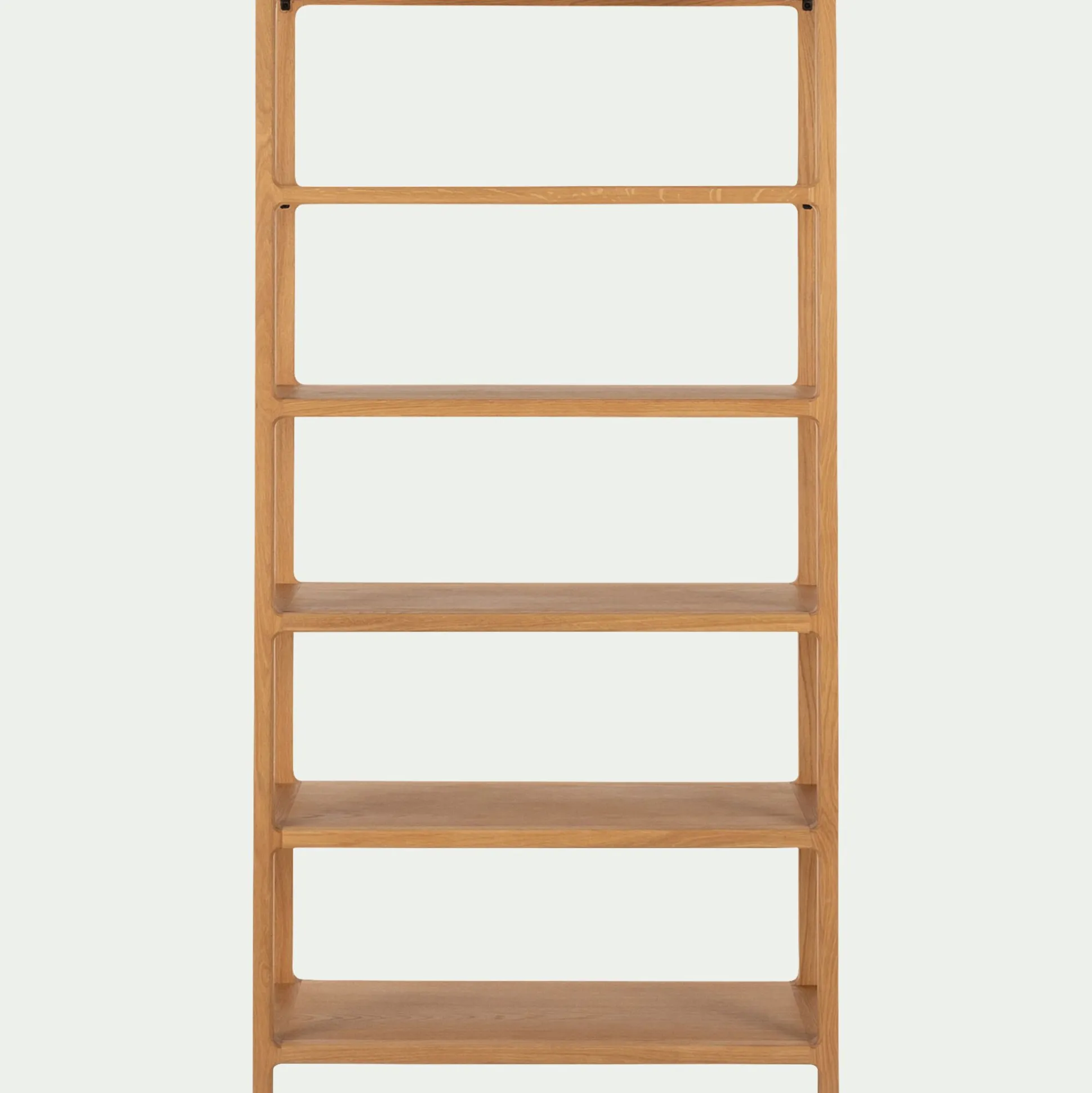 Bibliothèque 5 étagères en chêne L90xl35,5xH176,5cm - bois clair