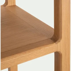 Bibliothèque 5 étagères en chêne L90xl35,5xH176,5cm - bois clair