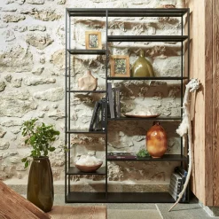 Bibliothèque en acier - noir