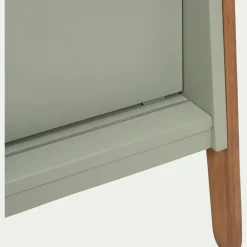 Bibliothèque enfant en acacia - vert olivier