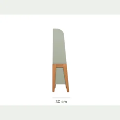 Bibliothèque enfant en acacia - vert olivier