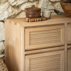 Bloc de 1 tiroir en placage chêne L40cm - bois clair