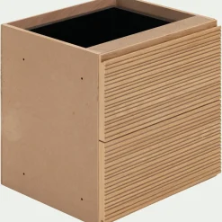 Bloc de 2 tiroirs en chêne strié L40cm - bois clair