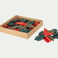 Boite de 20 feuilles déco - D12xP2,5cm multicolore