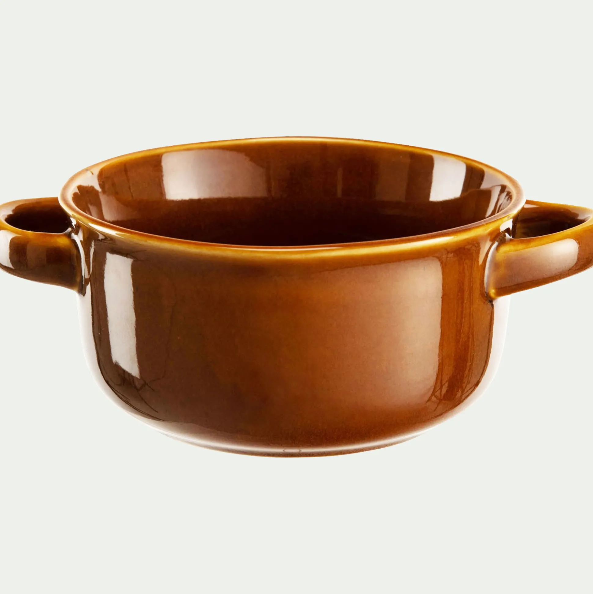 Bol à soupe avec anse D13,5cm - brun rustrel