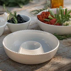 Bol apéritif en porcelaine D23,2cm- blanc ventoux