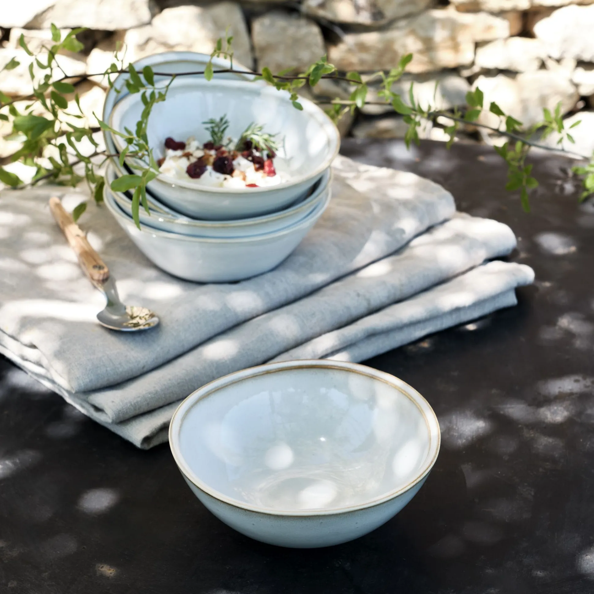 Bol en grès D16,5cm - beige alpilles