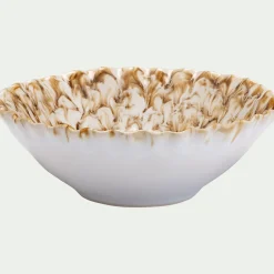 Bol marbré en grès D18,5cm - beige alpilles