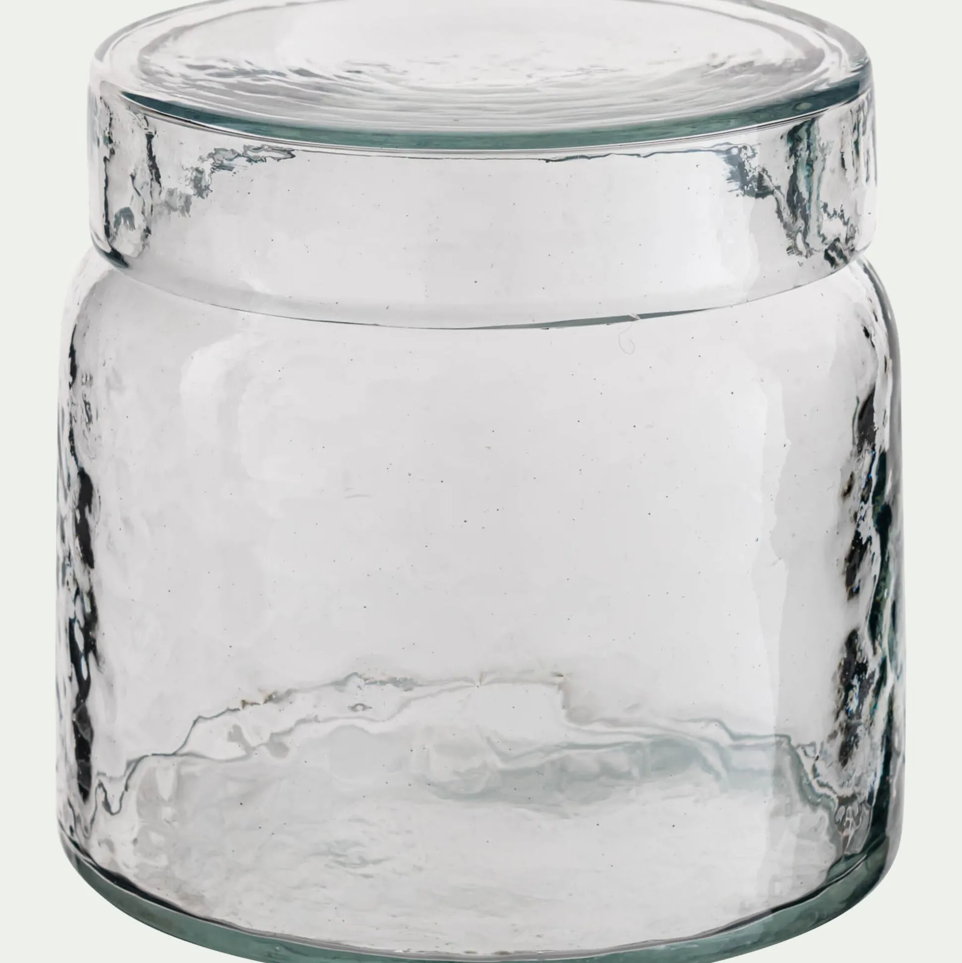 Boîte déco avec couvercle en verre D11cm - transparent