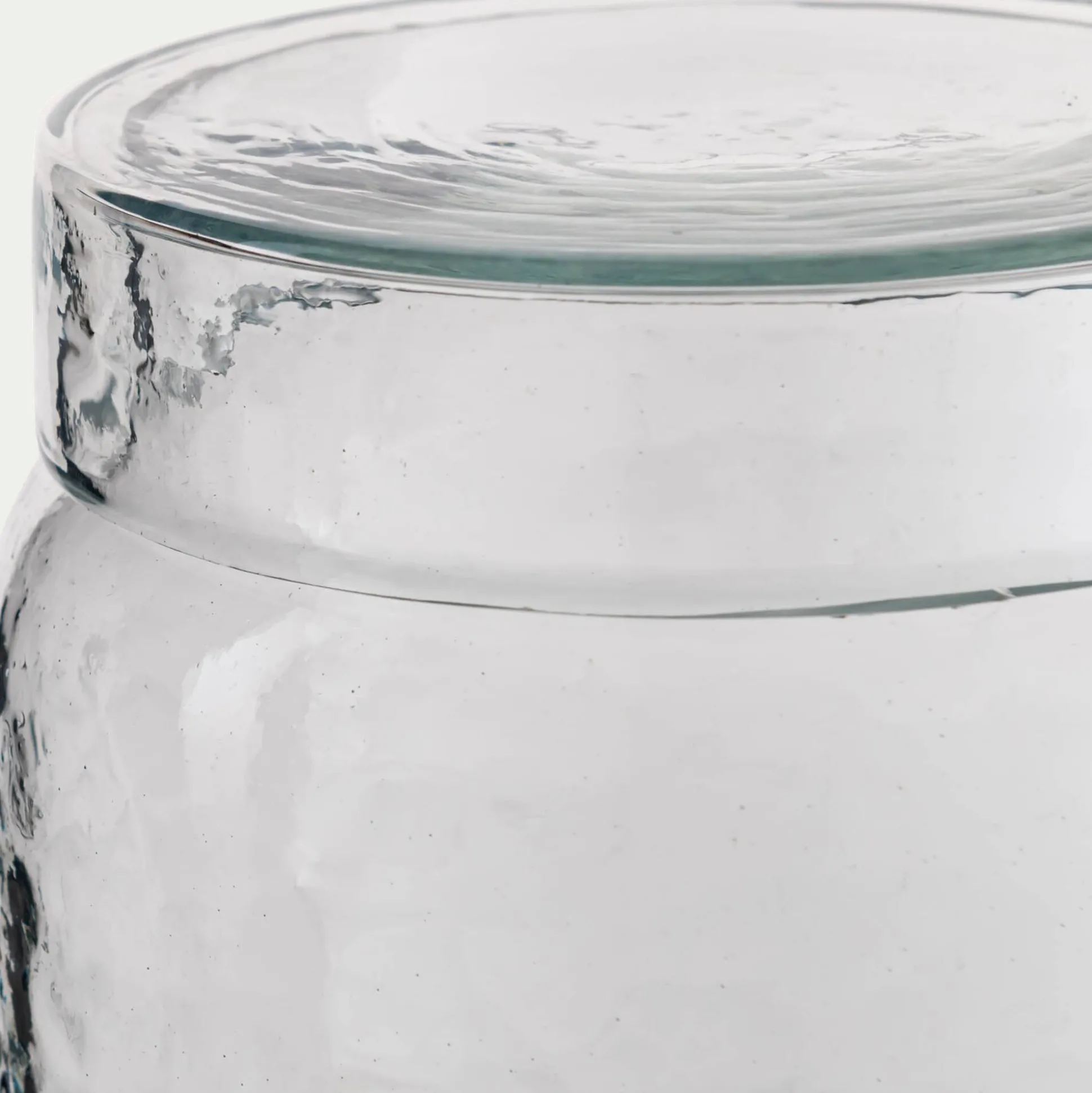 Boîte déco avec couvercle en verre D11cm - transparent