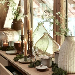 Boîte déco en grès H10cm - gris