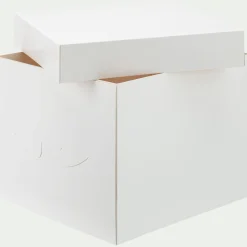 Boîte pâtissière L25,4xl25,4xH20cm - blanc